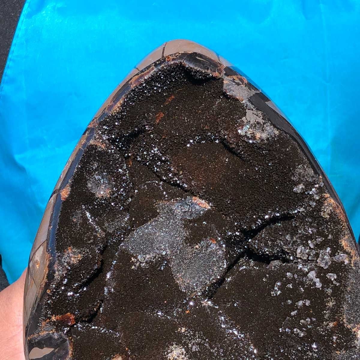 13.66LB Natural Turtle Back Stone Cave Shape Dragon Crystal Crack Gem Healing