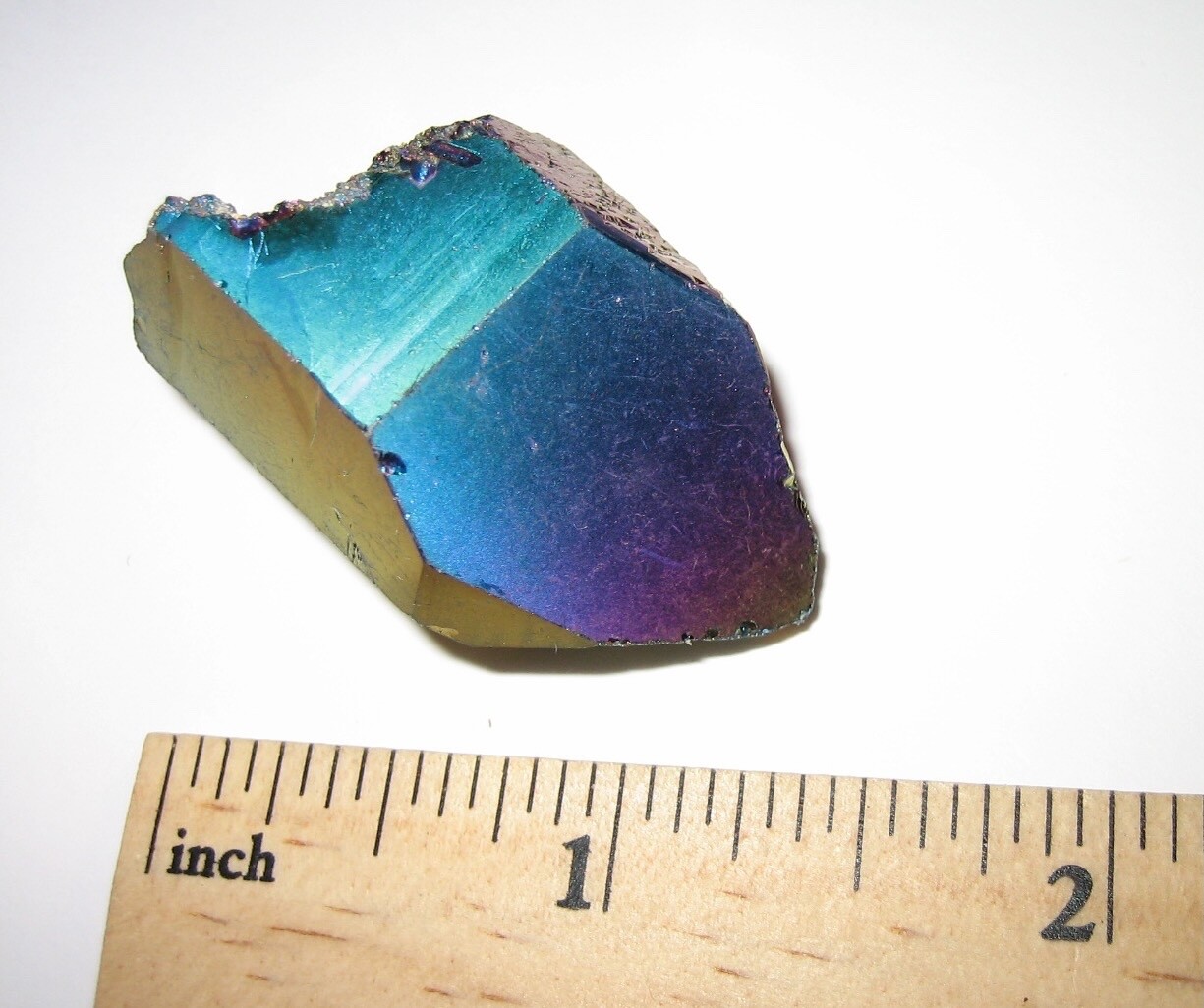 1.6″ BEAUTIFUL TITANIUM QUARTZ CRYSTAL MINERAL POINT (TREATED IN USA) ~ 21.7g *1