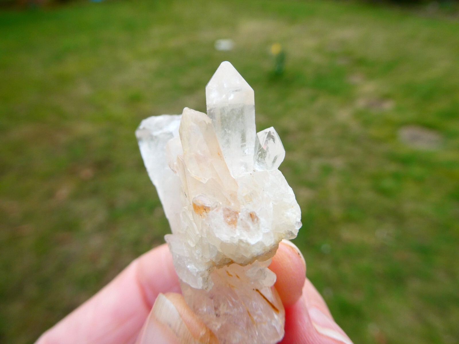 Set Of 2 Quartz Crystal Mini Multi Point Clusters Approx 38mm – 40mm Brazil