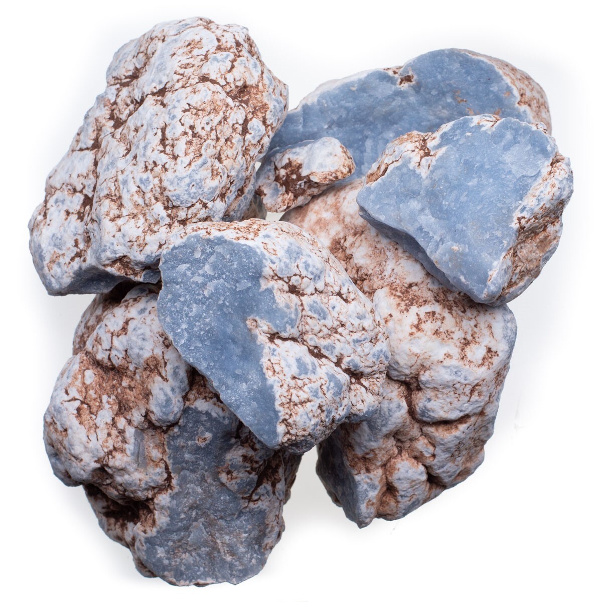 Angelite – Top Grade Rough Rocks for Tumbling – Wholesale Stones Crystal (Peru)