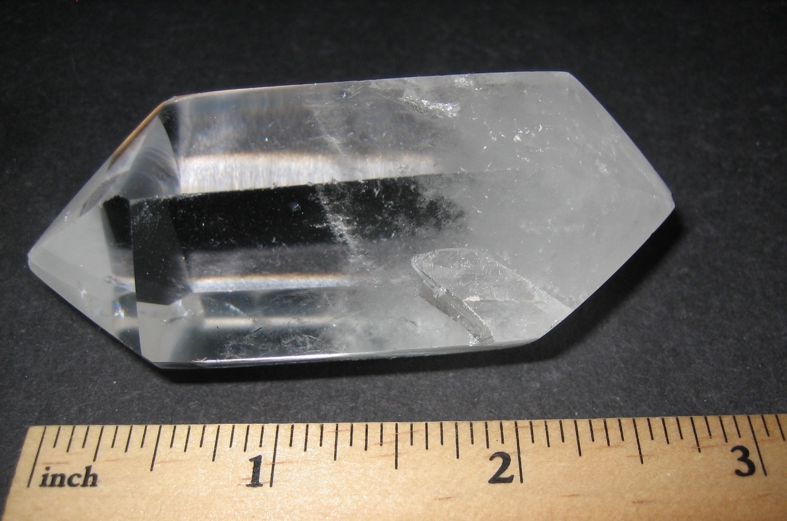 3″x1.35″ POLISHED DOUBLE TERMINATED NATURAL MANIFESTATION QUARTZ CRYSTAL 97g *2