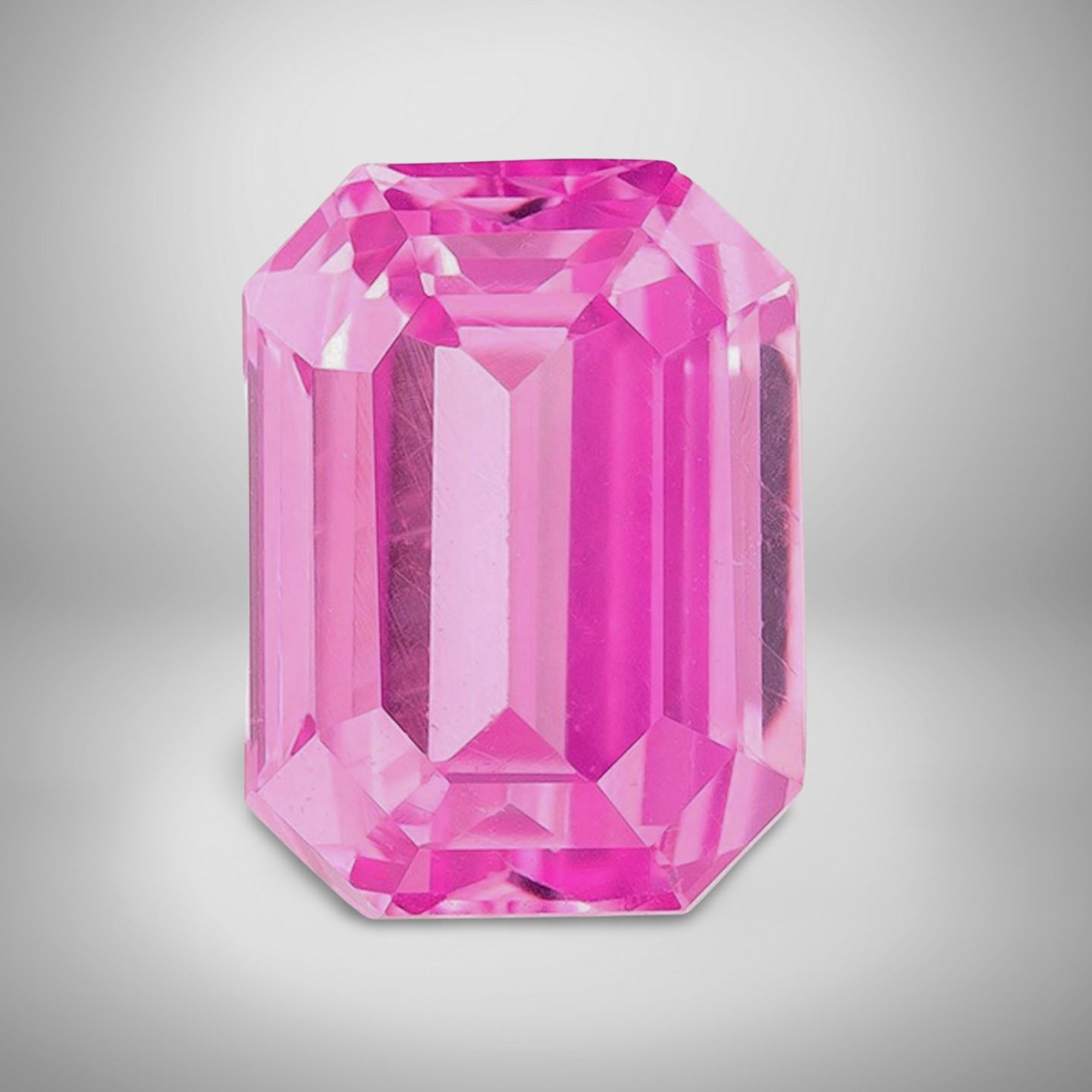 Pink Sapphire Emerald Cut Gemstone 5 Cts – 12×10 mm AAA+ Loose Gem
