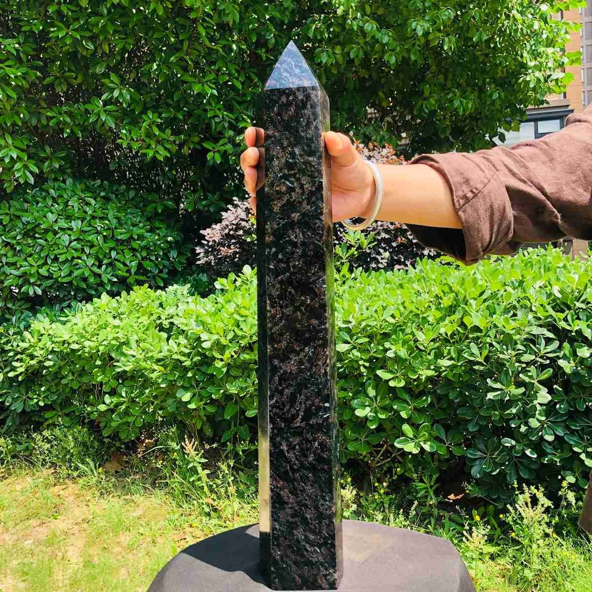 14.65LB Natural Fireworks Stone Obelisk Quartz Tower Crystal Wand Point Healing