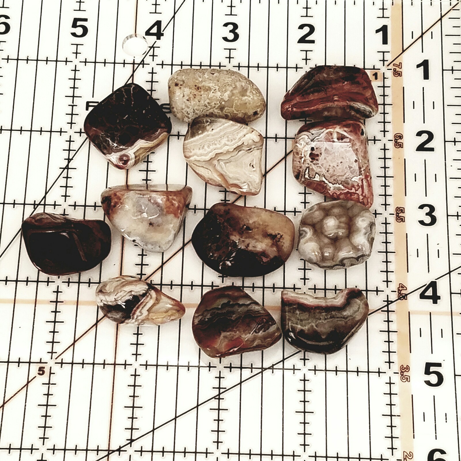 25g Small Tumbled Crazy Lace Agate Gemstone Crystals Crafting Gem Jewelry Making
