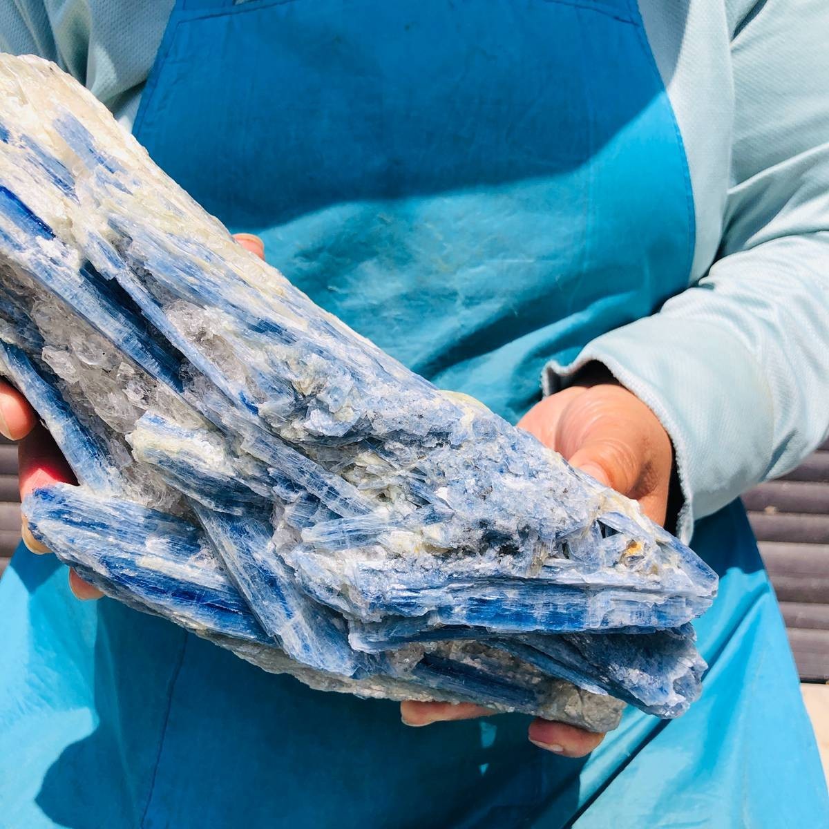 6.53LB Natural Blue Crystal Mineral Standard Rough Healing Specimen 5292