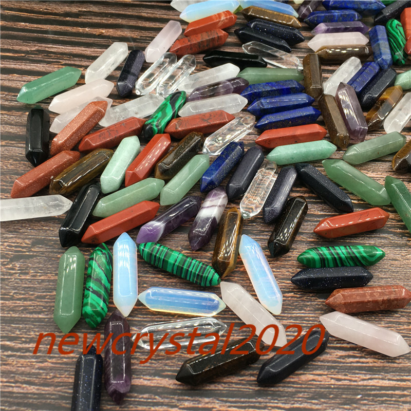 Wholesale A Lot Natural Double Point Obelisk Quartz Crystal Wand Healing