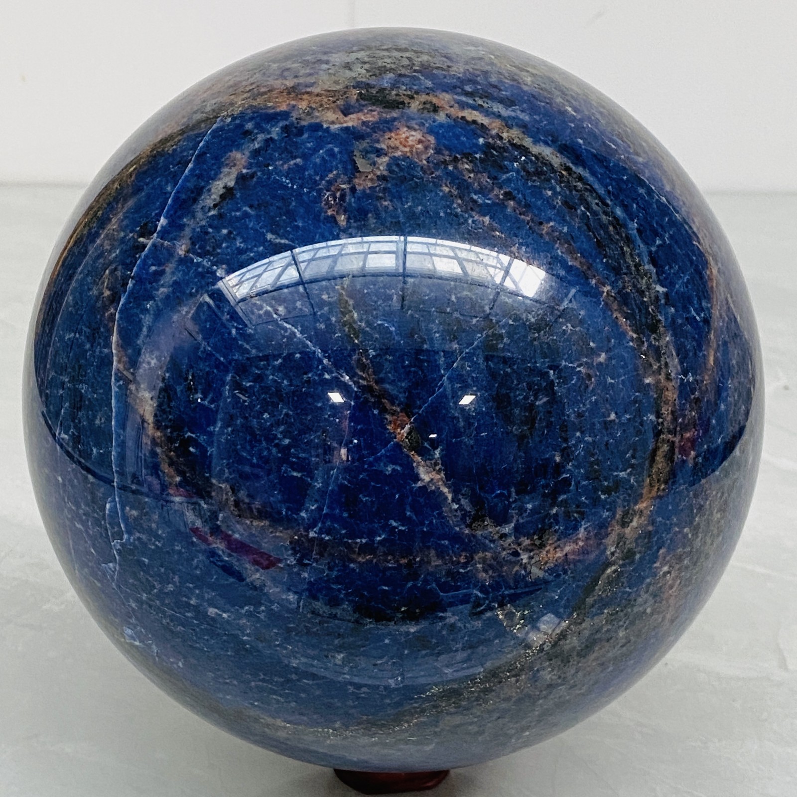 Blue Sodalite Ball Sphere Healing Crystal Natural Gemstone Quartz Stone 15.65LB