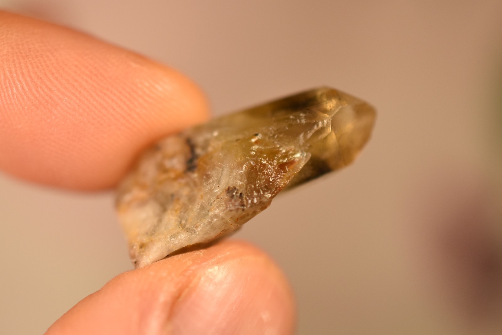 *AUSTRALIAN* CITRINE Crystal 2.9cm 4.7g Cluster Cassiterite Inclusion NSW