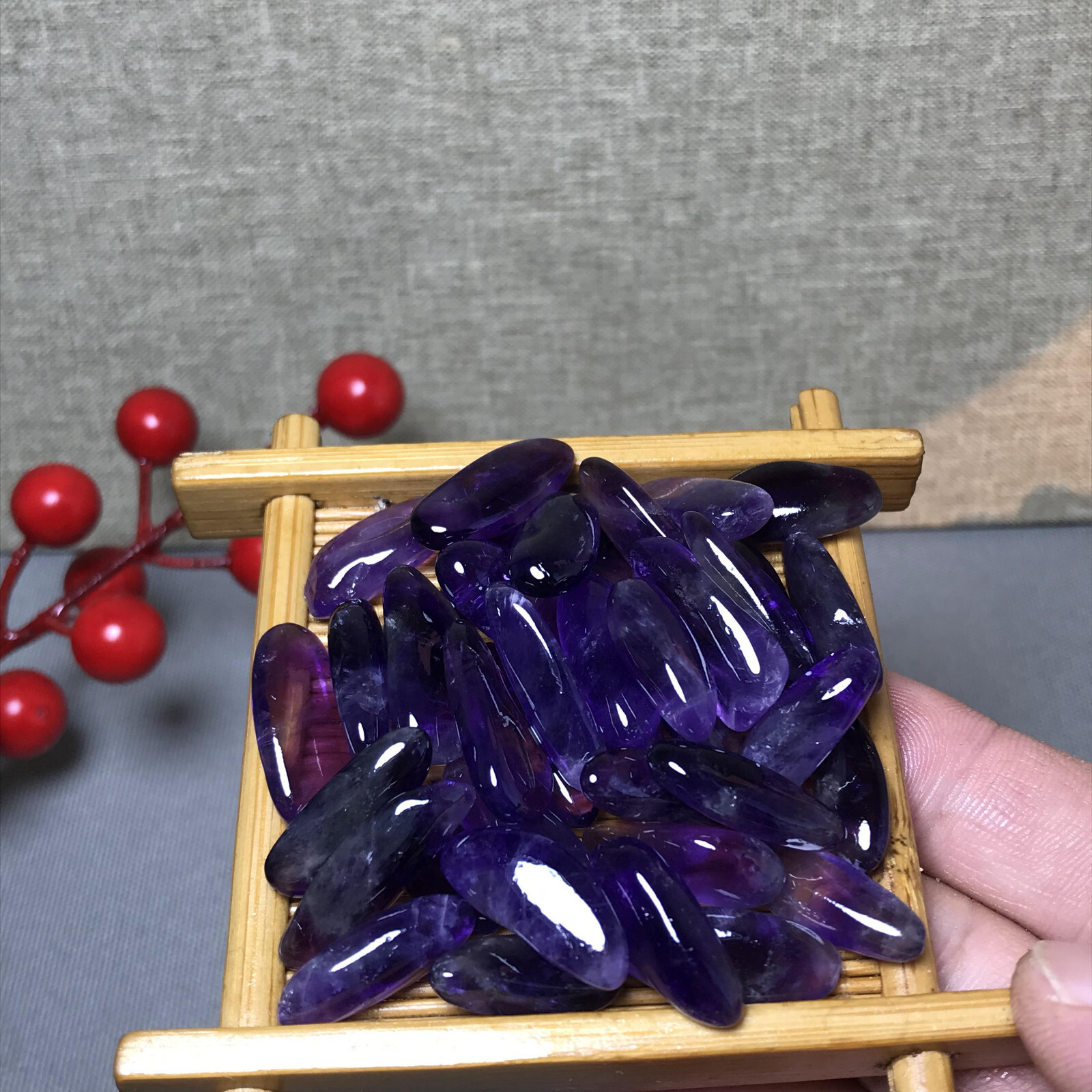 40pcs Natural Dreamy amethyst Crystal gemstone Polish Mineral Specimen A5604