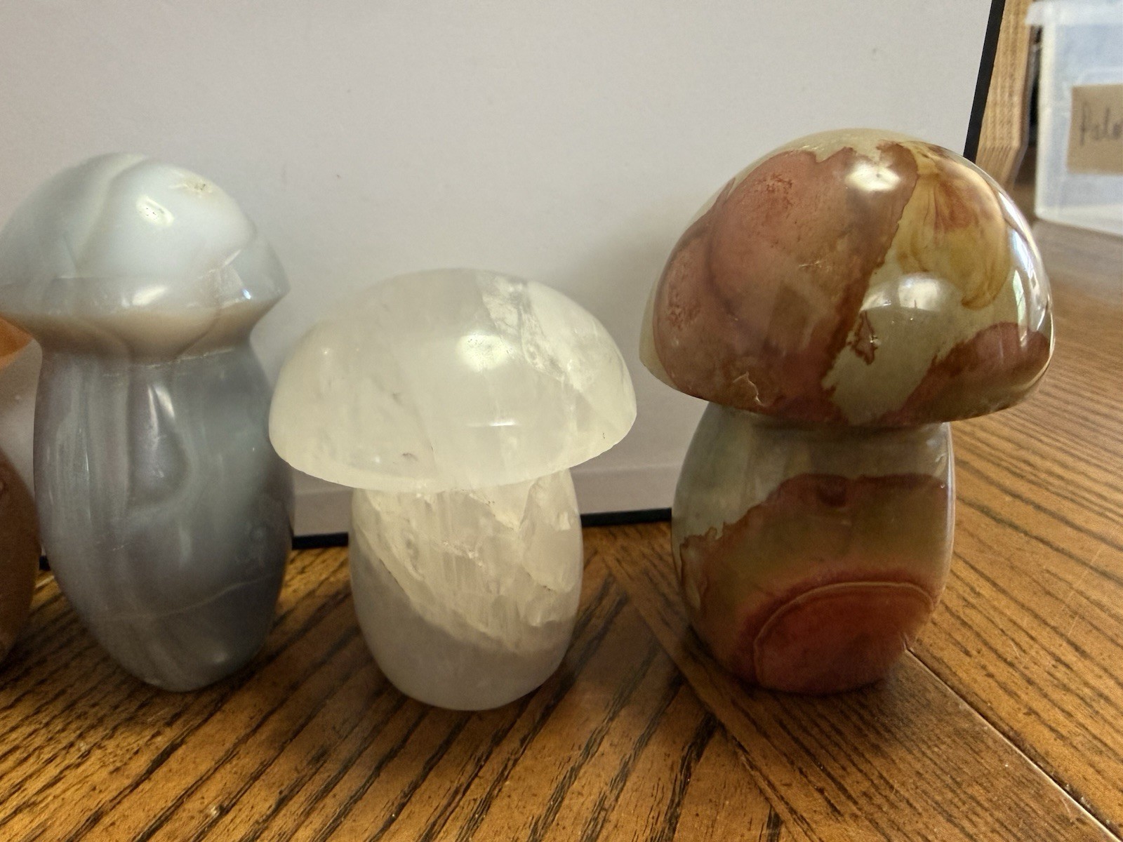Mixed Materials Crystal Mushrooms Lot
