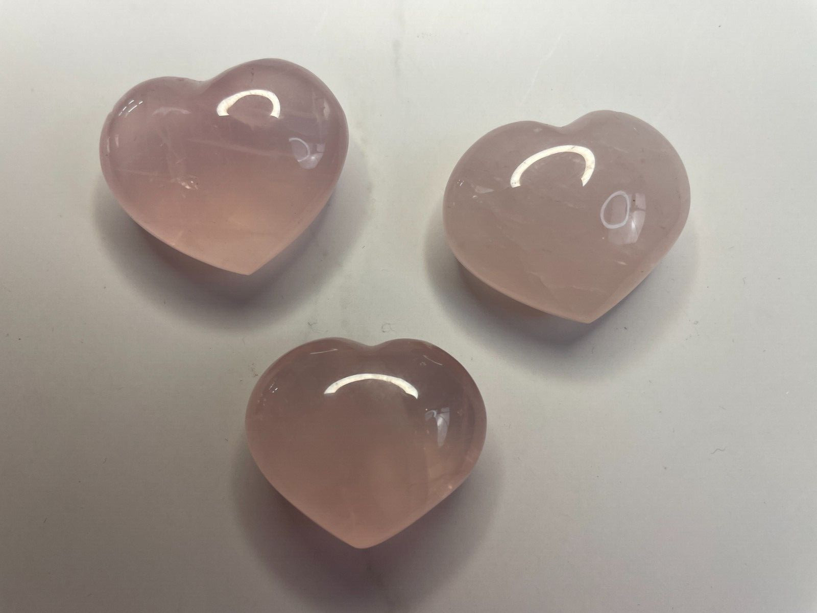 APPROX. 1 INCHES, Natural Rose Quartz Heart Gemstone Reiki Energy, 1PC