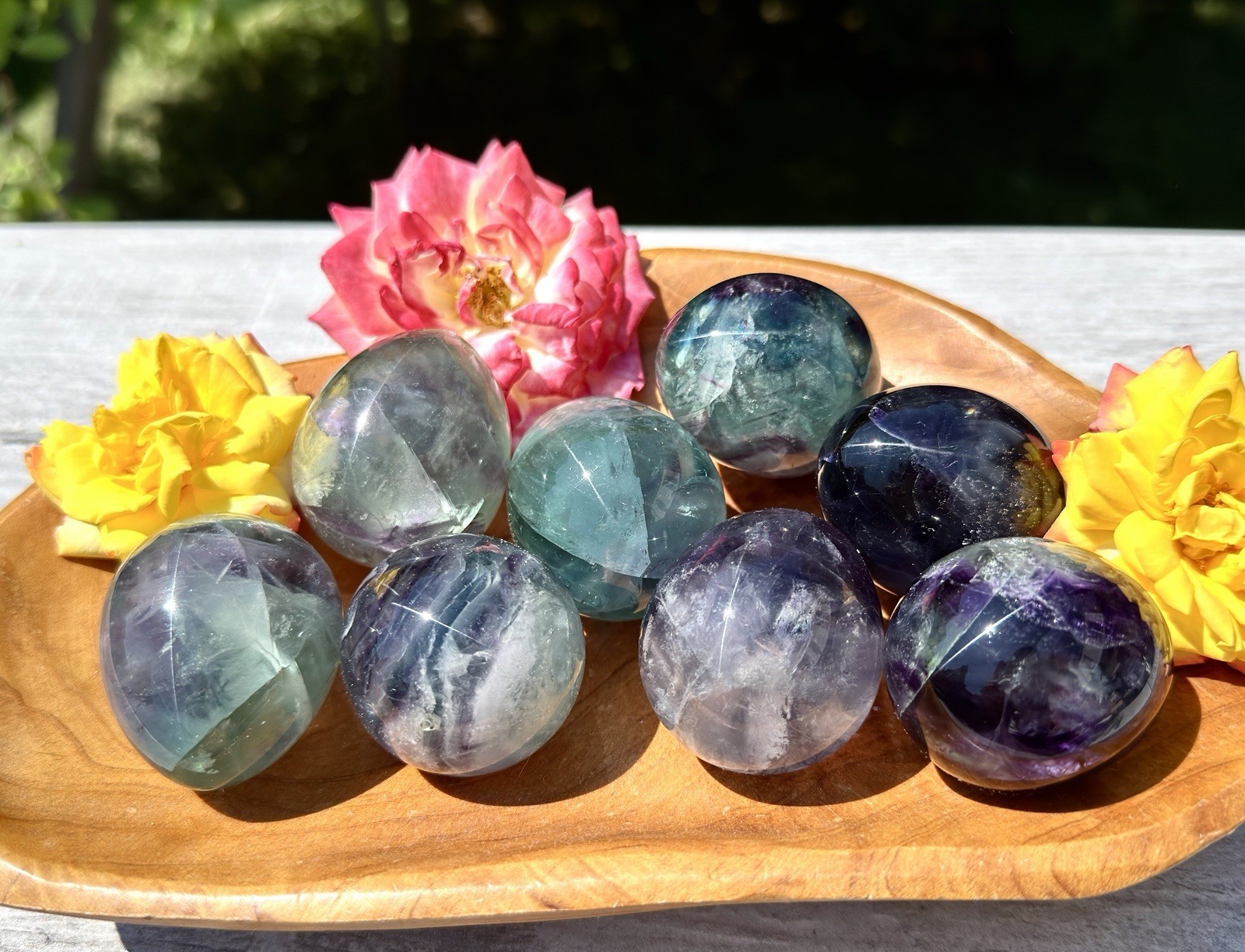 Wholesale Lot 8 Pcs Natural Fluorite Egg Crystal Healing Energy