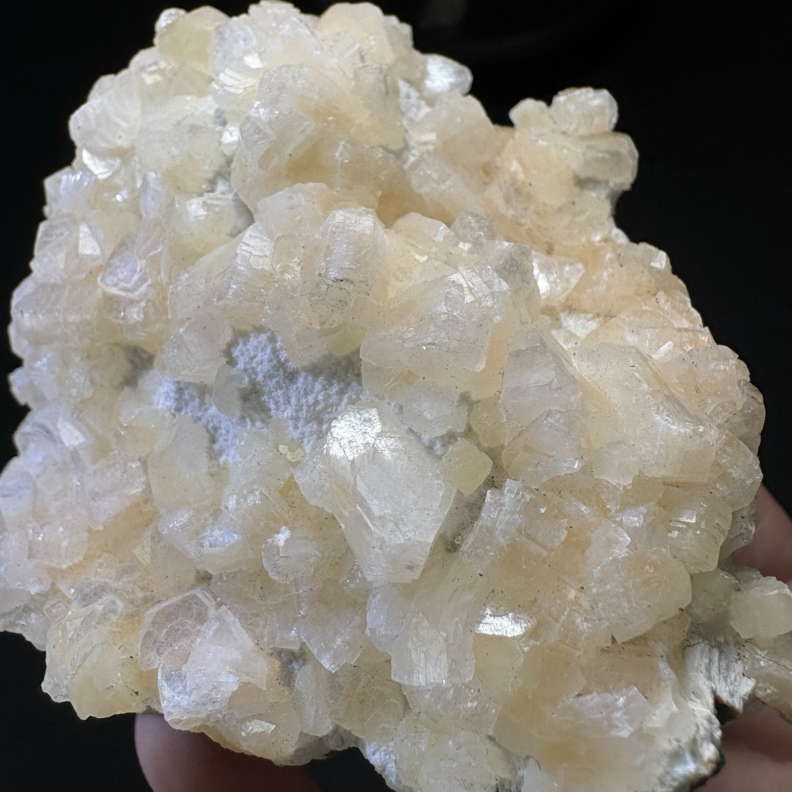 Natural Yellow Stilbite Cluster on Matrix India Mineral Specimen D27