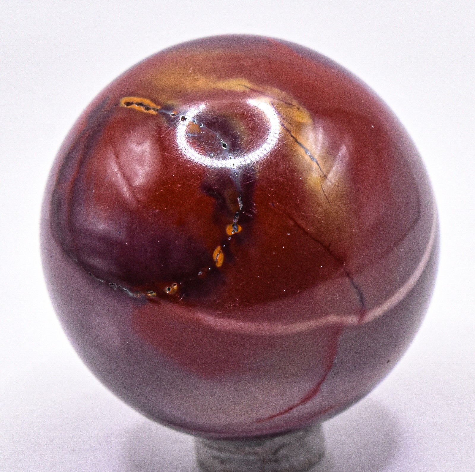 47mm Purple Red Mookaite Jasper Sphere Polished Collectible Mineral – Australia