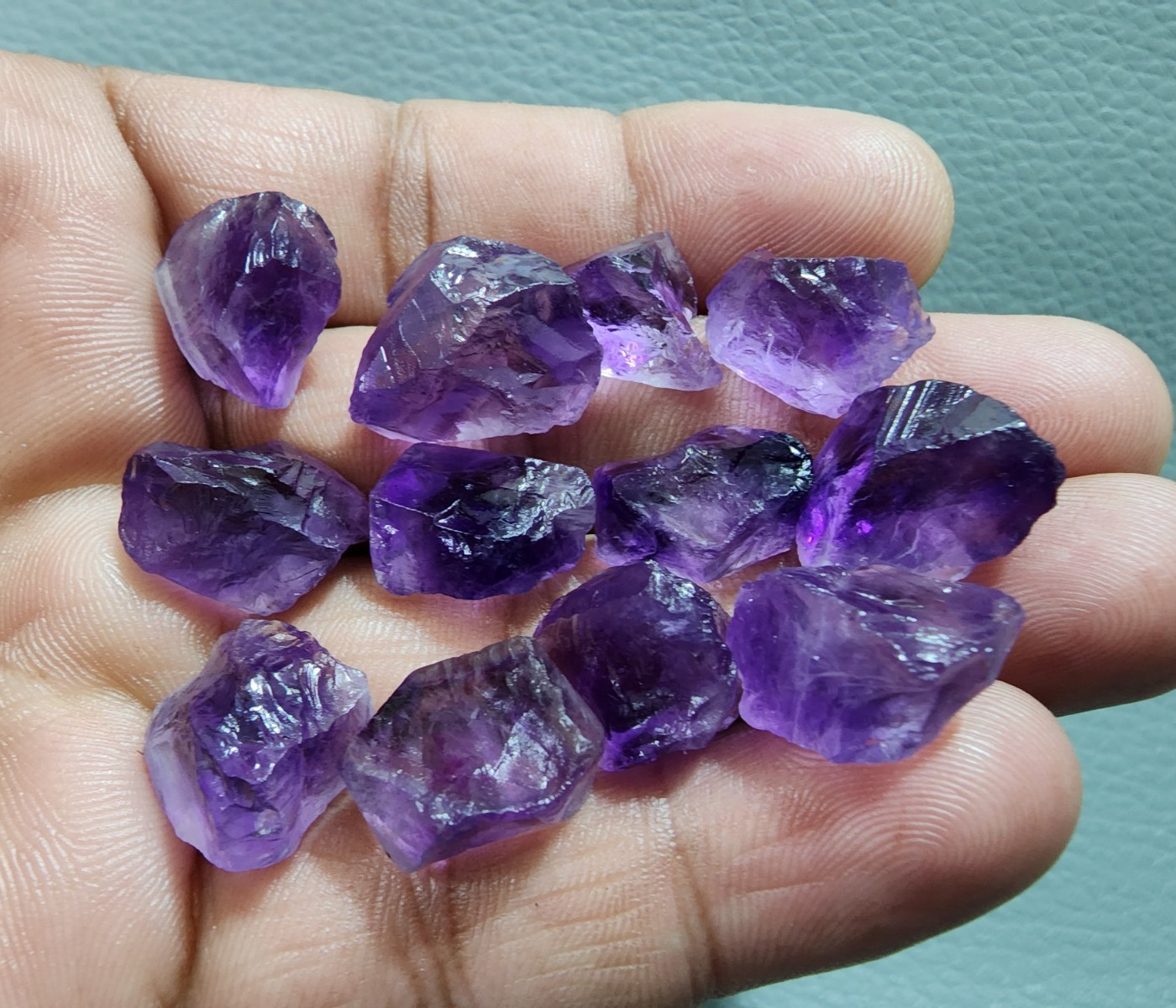 Raw Size 15-18 MM Awesome A+ Purple Amethyst Rough Gemstone 15 Pcs Crystal Rough