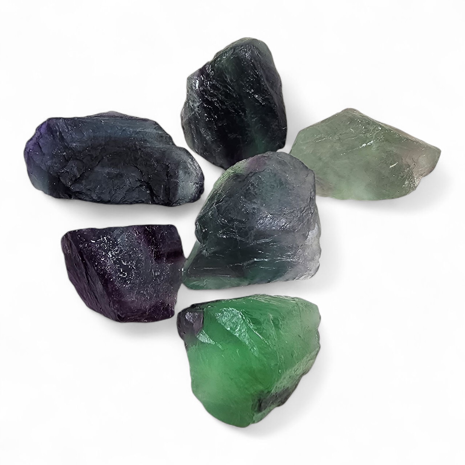 Fluorite Natural Crystal Pieces 138.7 grams