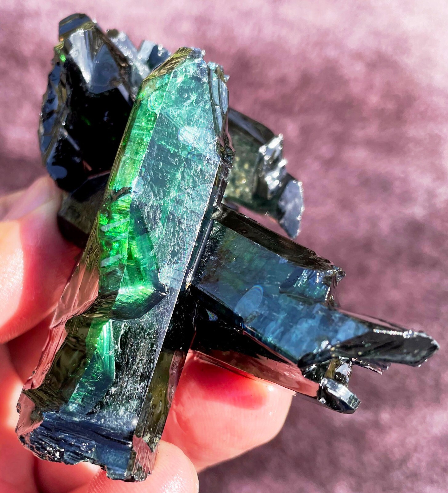 100g Gemmy! Natural Transparent Green Vivianite Crystal Specimen Brazil ia7777