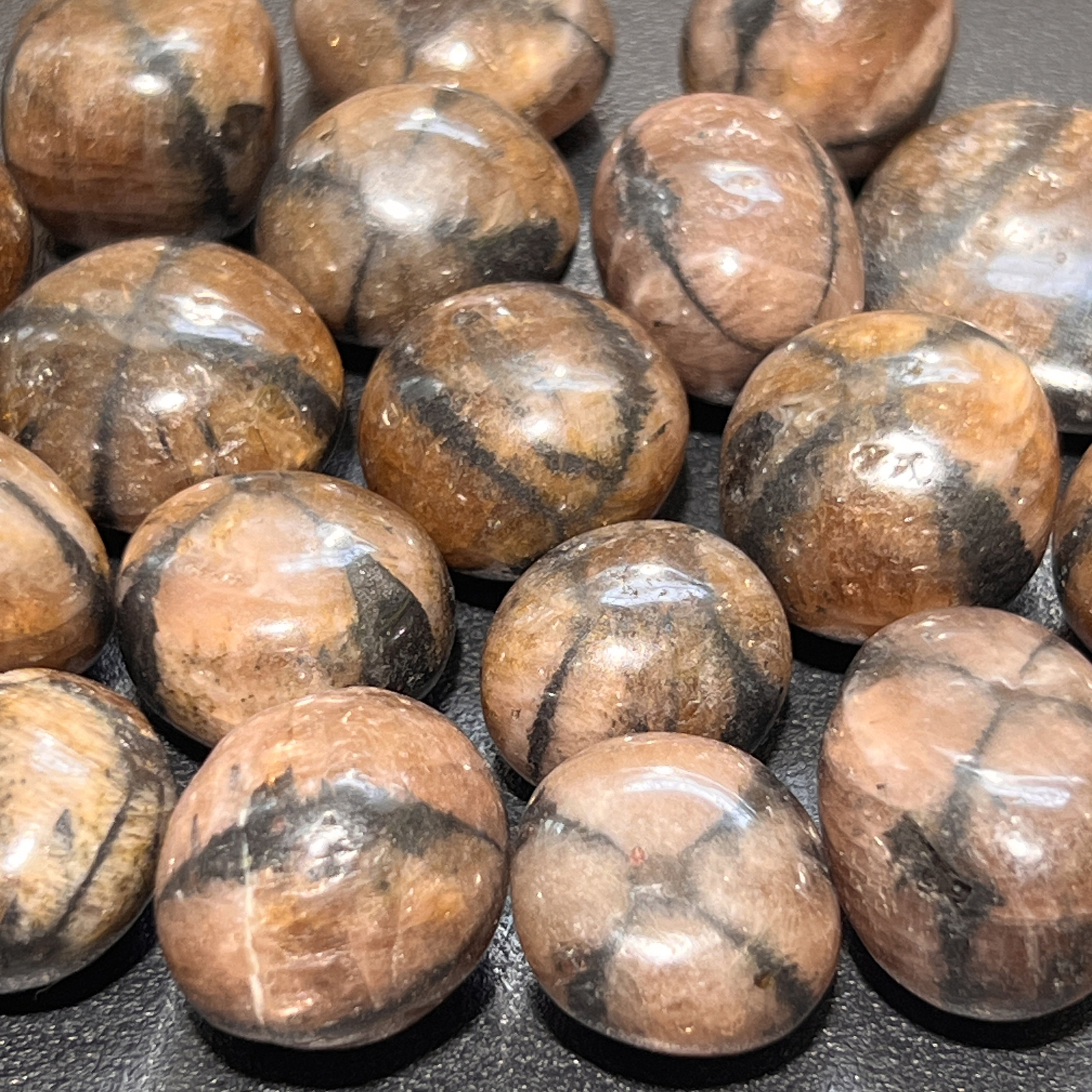 Extra Quality Premium Chiastolite Tumbled Stones (By The Piece or Pound)