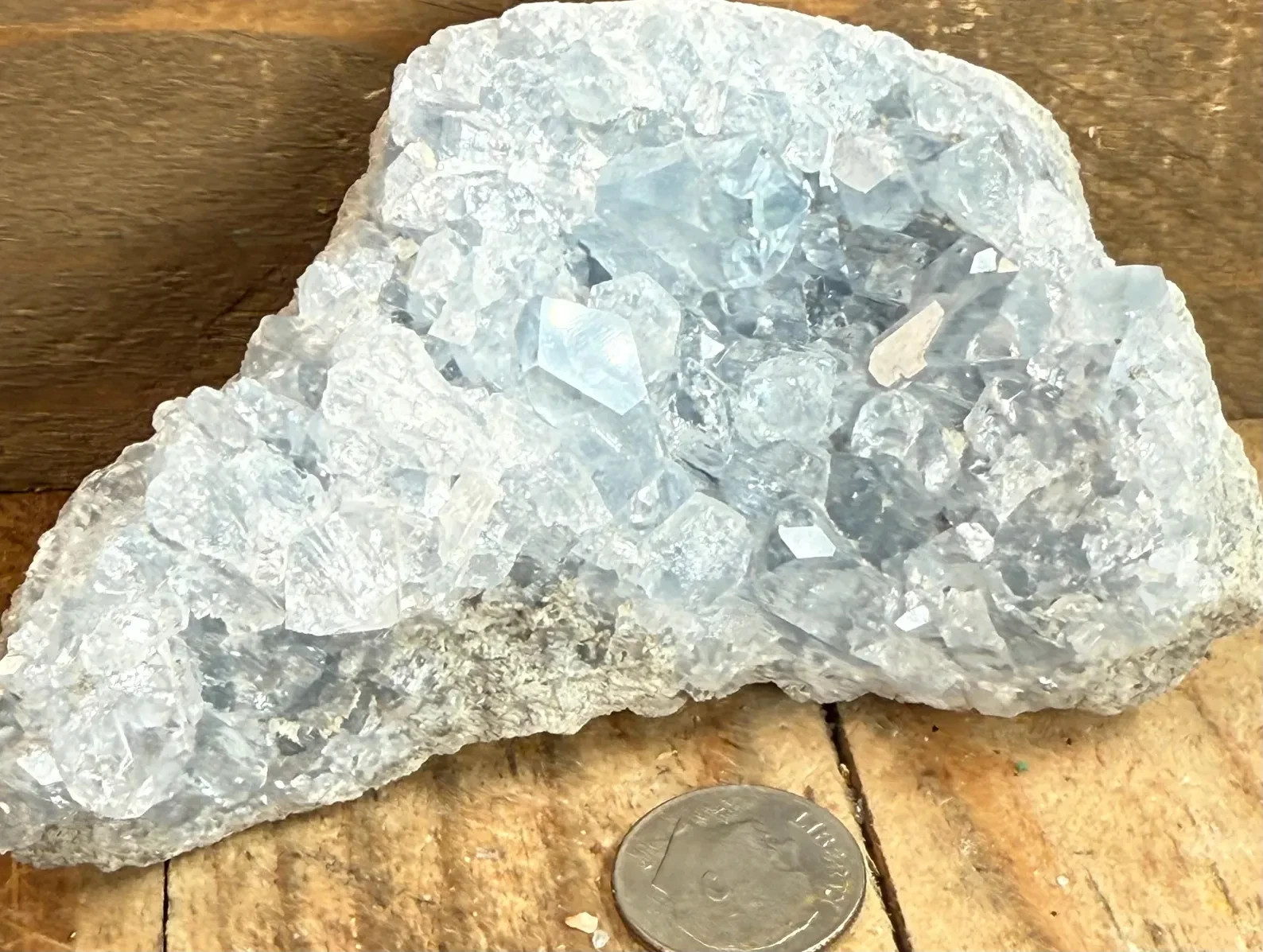 3.6″ Hand-Selected Natural Blue Celestite Geode – Madagascar