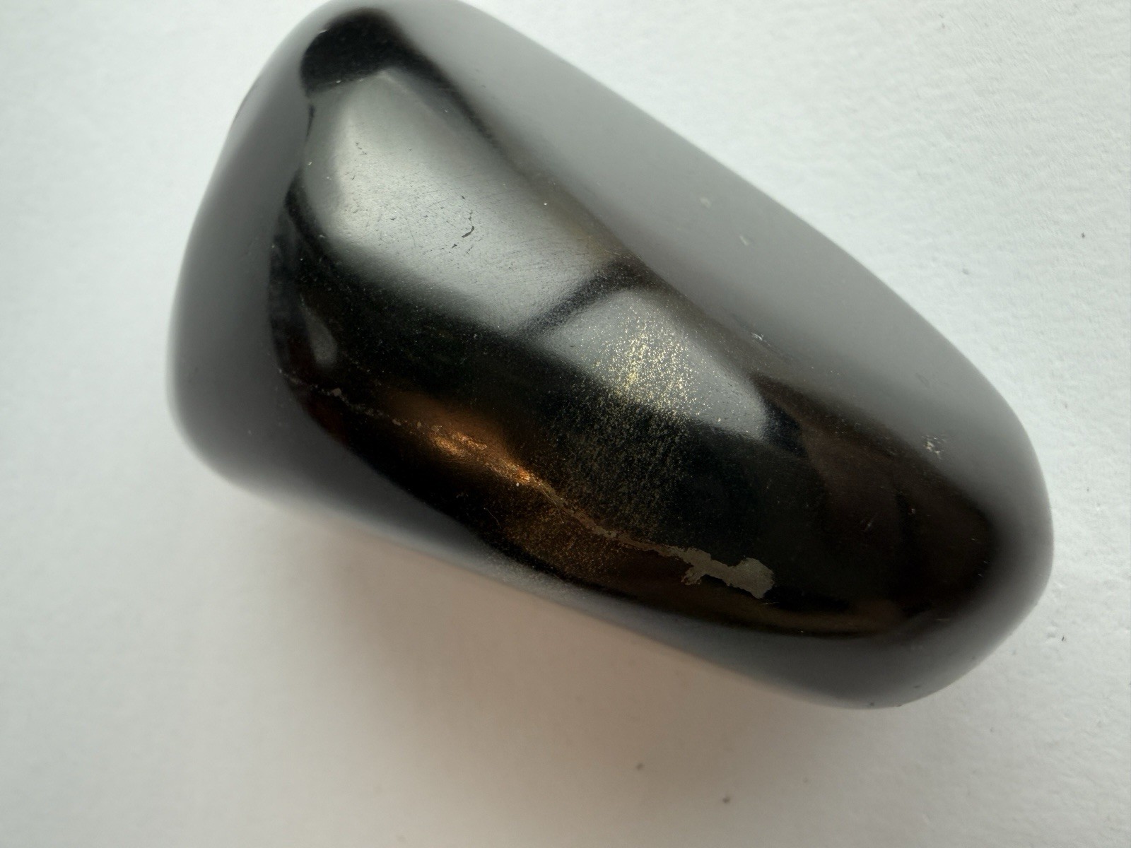 Large Gold Sheen Obsidian Polished Palm Stone Crystal Specimen 350g