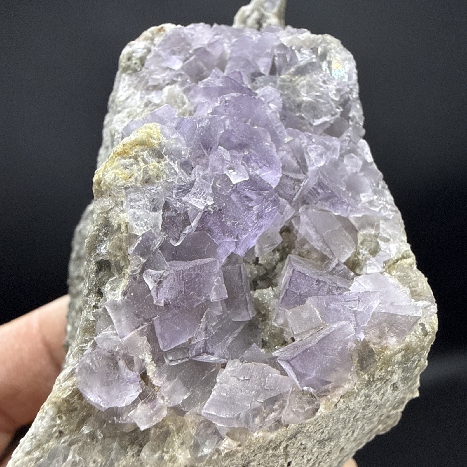 3/4Lb Natural Cubic Purple Fluorite On Matrix!👀Specimen,Collector,Minerals,UV!