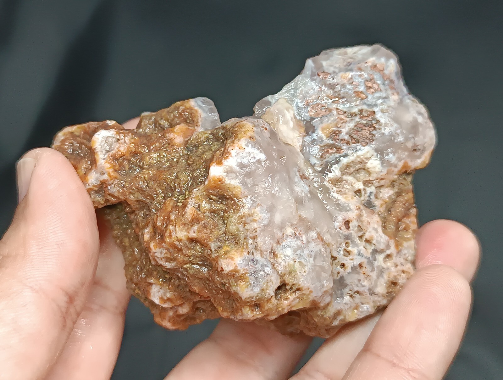 165g/0.36 lb uncut turkish bodrial agate stone, customs duty included