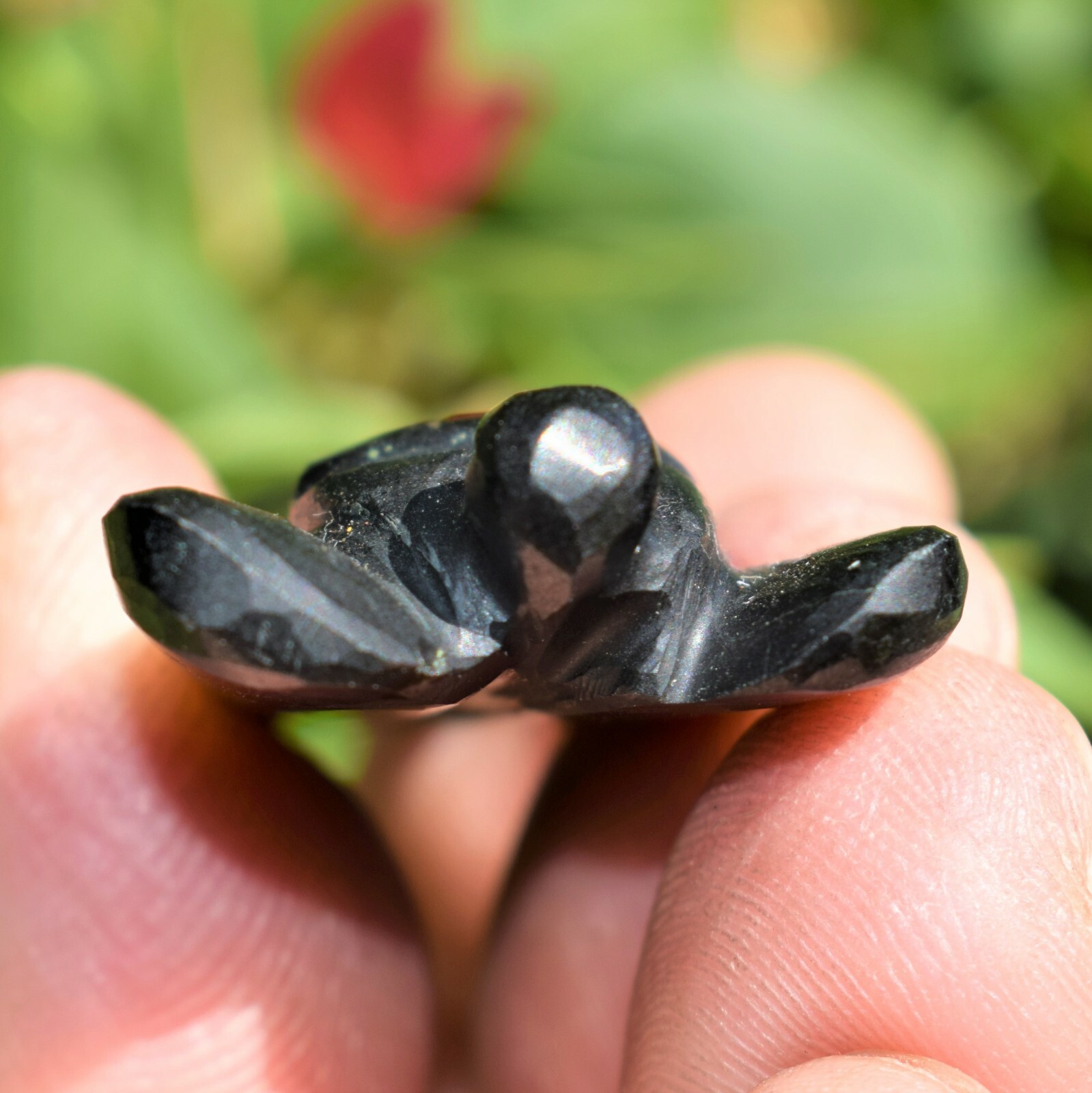 CHARGED 2″ Black Tourmaline Crystal Hand-Carved Angel Peaceful Energy!