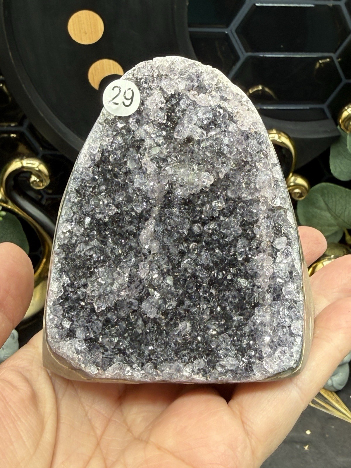Natural Brazilian Amethyst Cut-Base Galaxy Sparkle on All Free shipping