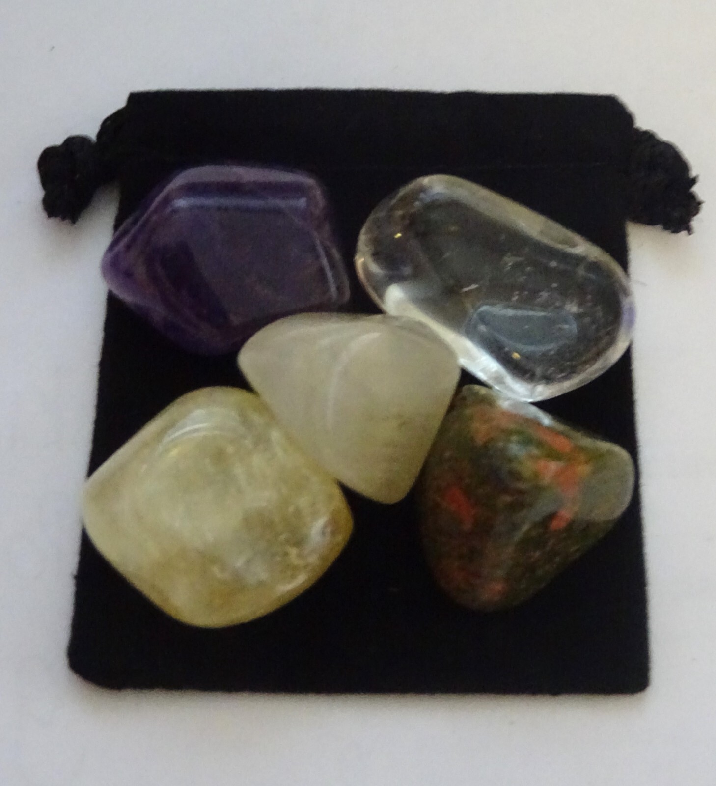 Brand New PSYCHIC ABILITY Empowerment Crystal Set – Five Crystals & Velvet Pouch