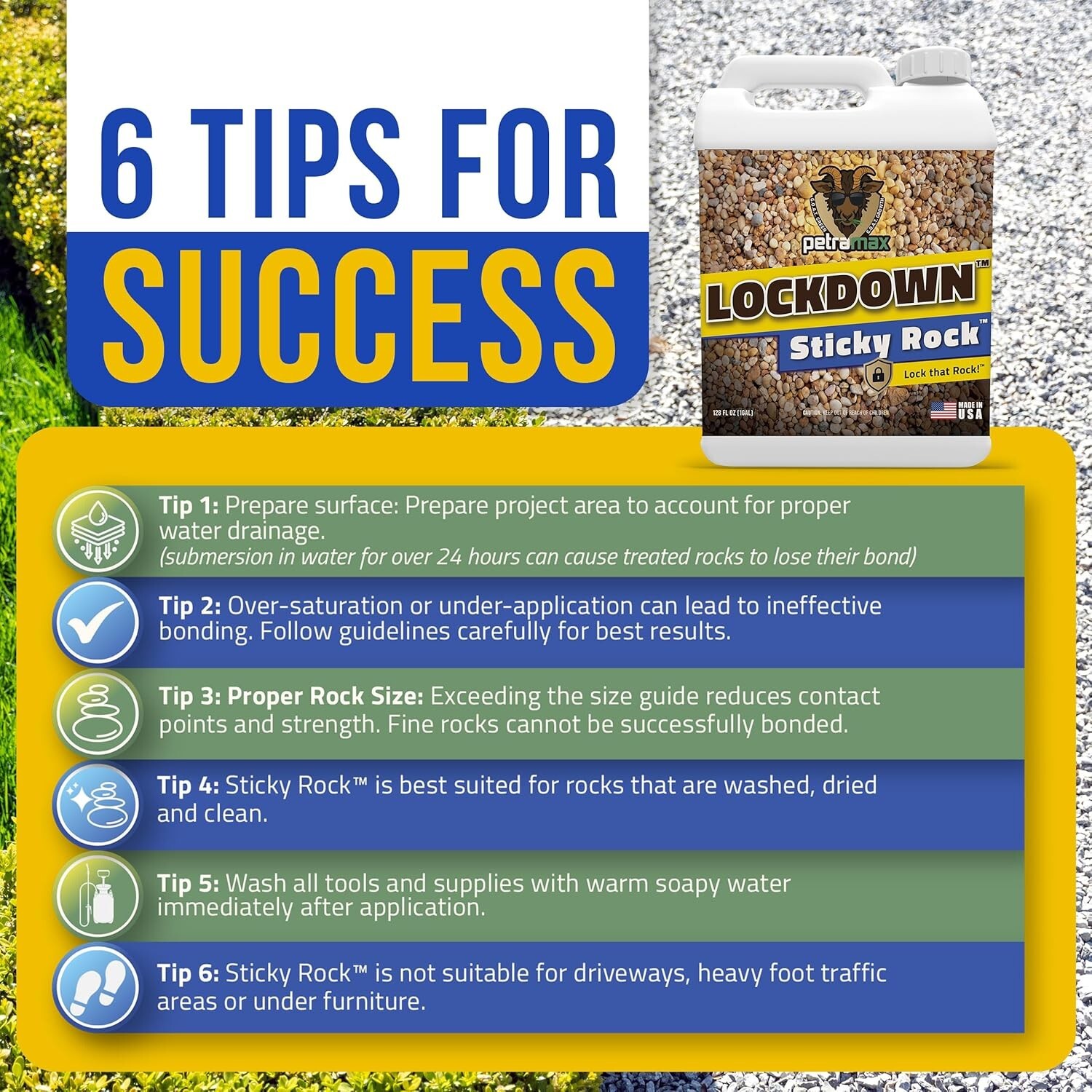 Pet-Safe Weatherproof Rock Adhesive – Ideal for Outdoor Landscaping Needs