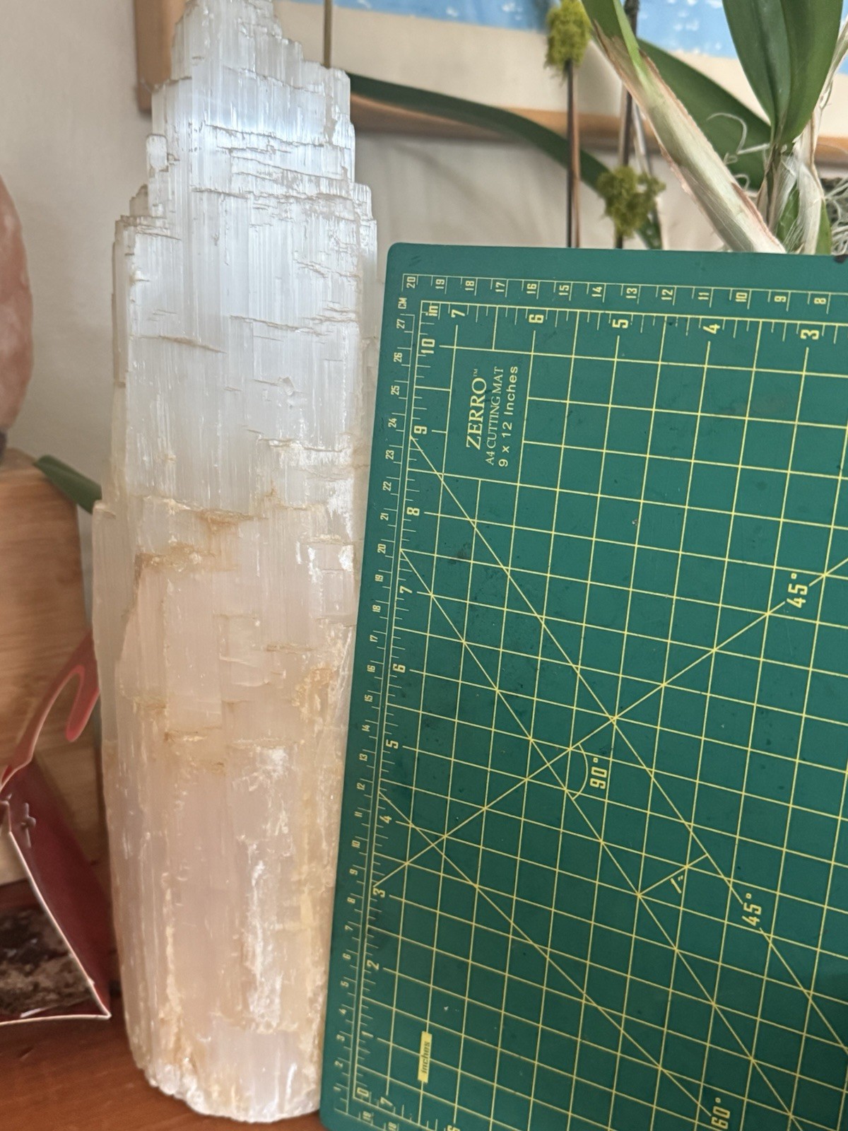 Extra Tall Selenite Tower With Lamp