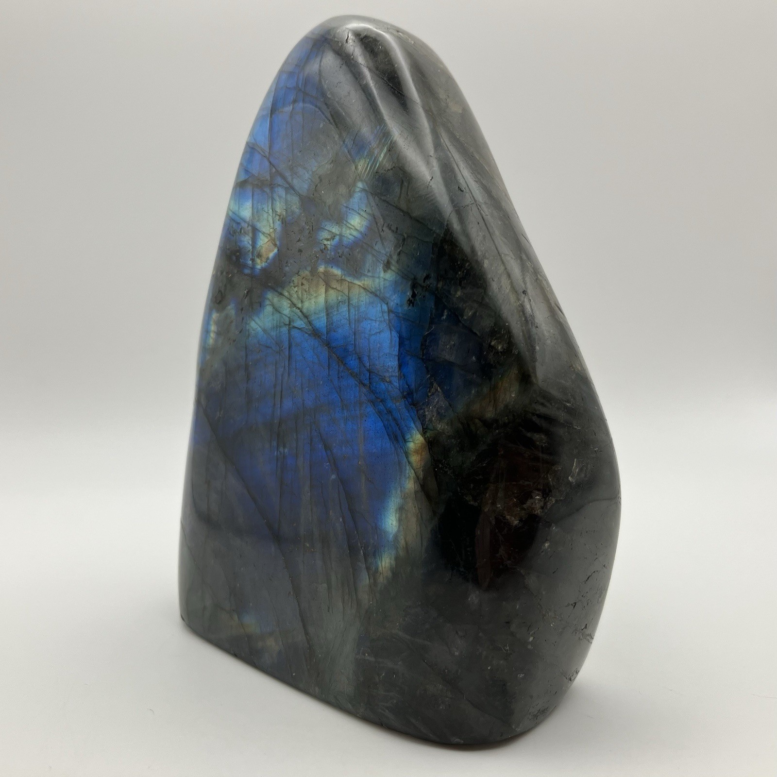 99mm XL 1+LB Rainbow Labradorite Freeform Tower Crystal Gemstone Specimen 504g