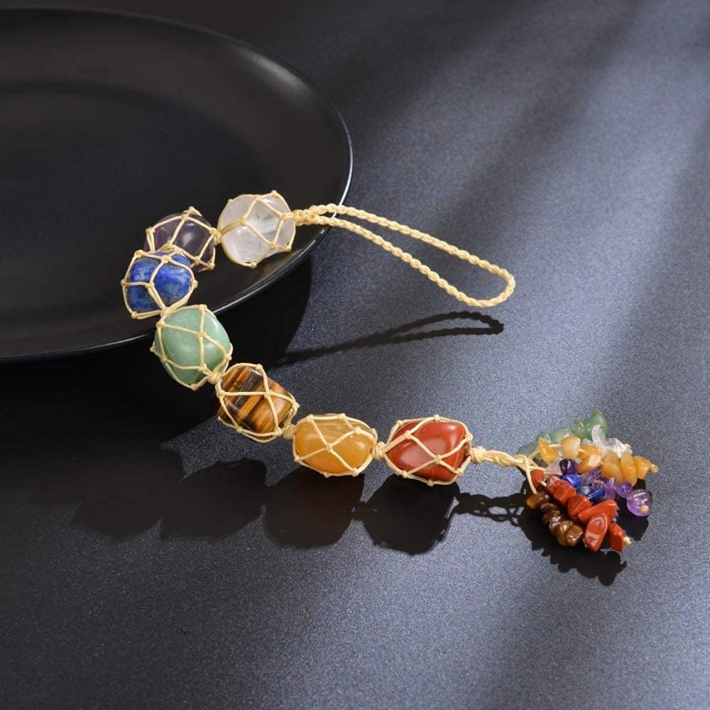 7 Chakra Healing Crystal Ornament for Car, Wall & Indoor Feng Shui Decoration