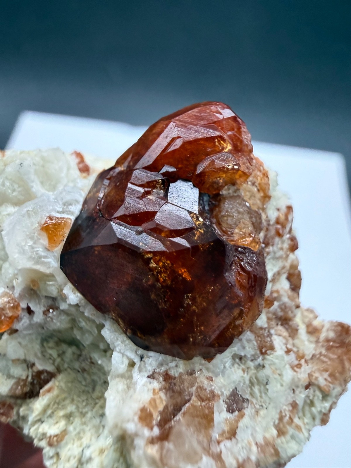 Natural Spessartine Orange Garnet Crystal Cluster Minerals Specimen 380 Carats.