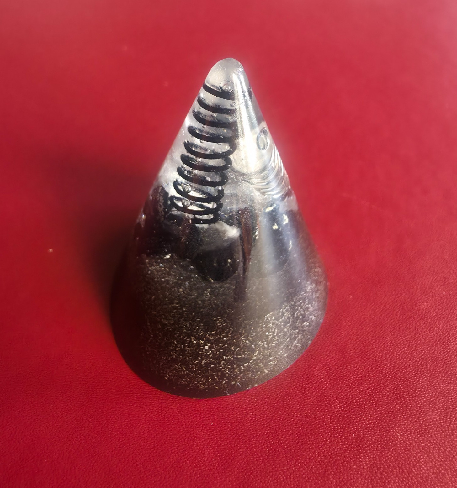 Orgonite Protection Cone Orgone Energy Generator Crystal Blk Tourmaline Selenite
