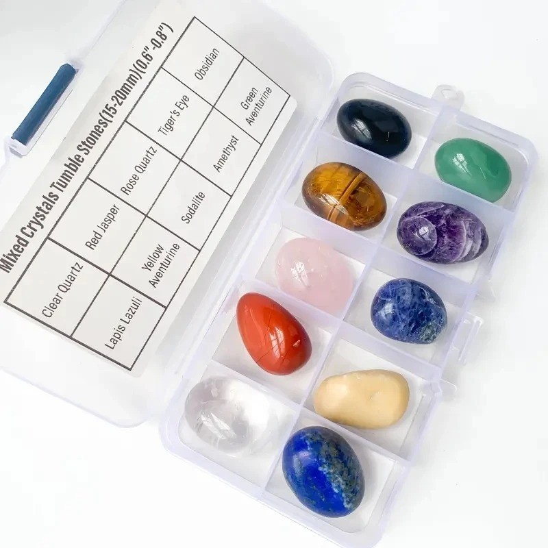 10PCS Chakra Tumbled Crystal Stones Healing Meditation Yoga Energy Gift