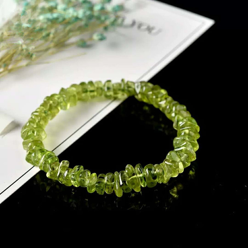 10mm Natural Green Peridot Crystal Woman Healing Beads Bracelet AAA