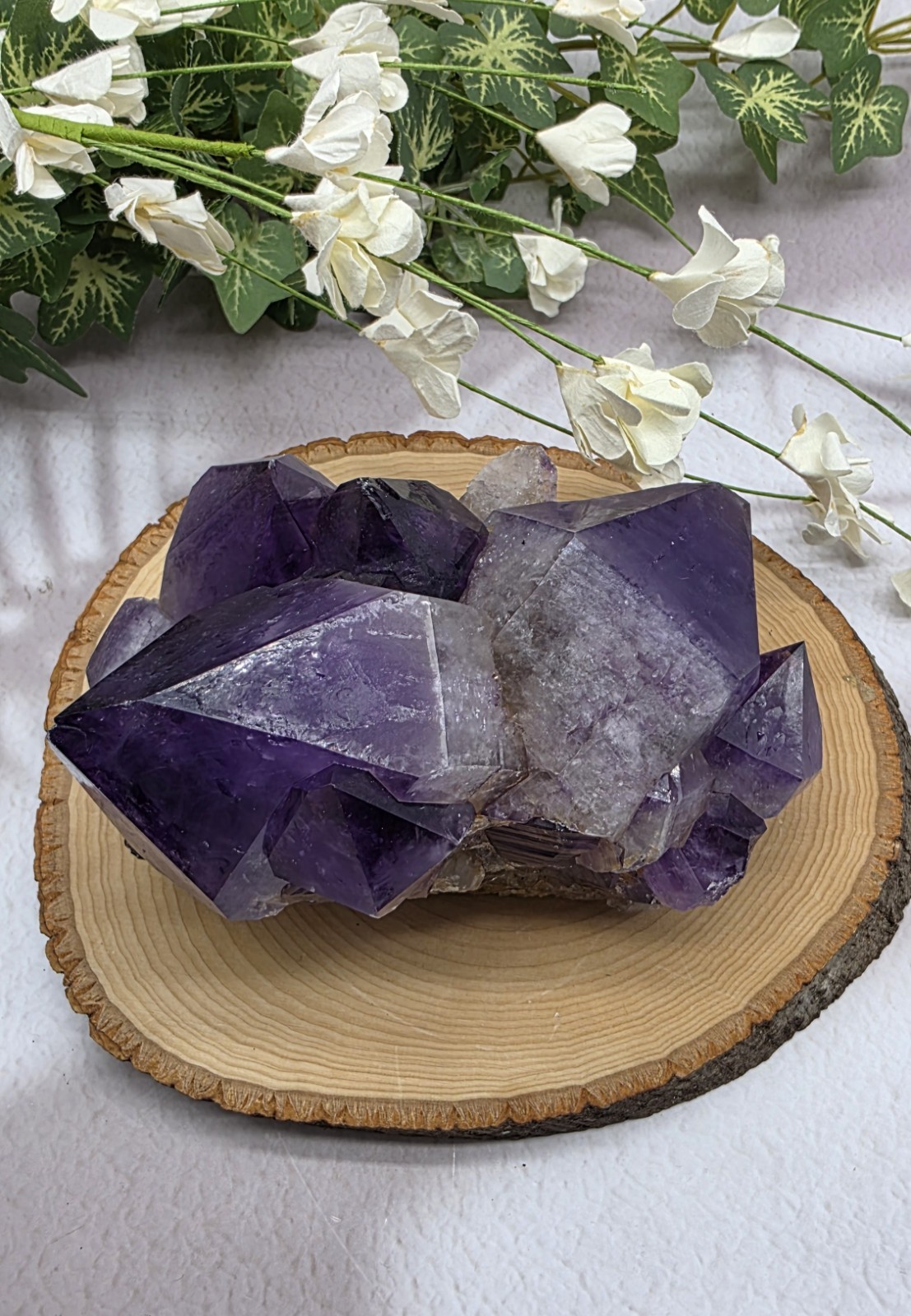Enchanting 2lb+ Raw Amethyst Cluster – Deep Purple Crystals Formed Over Millions