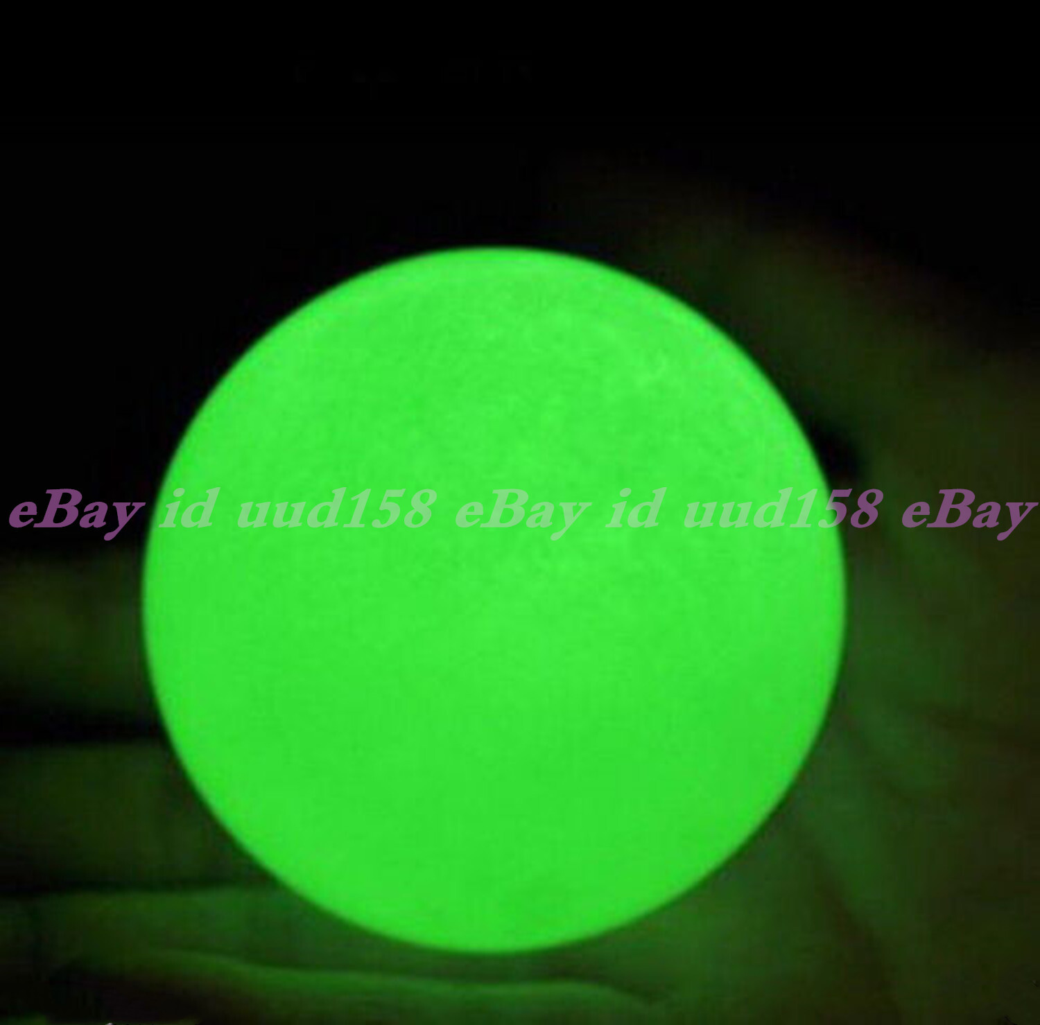 40/50/100mm Green Glow White Jade Stone Glow In The Dark Stone Ball
