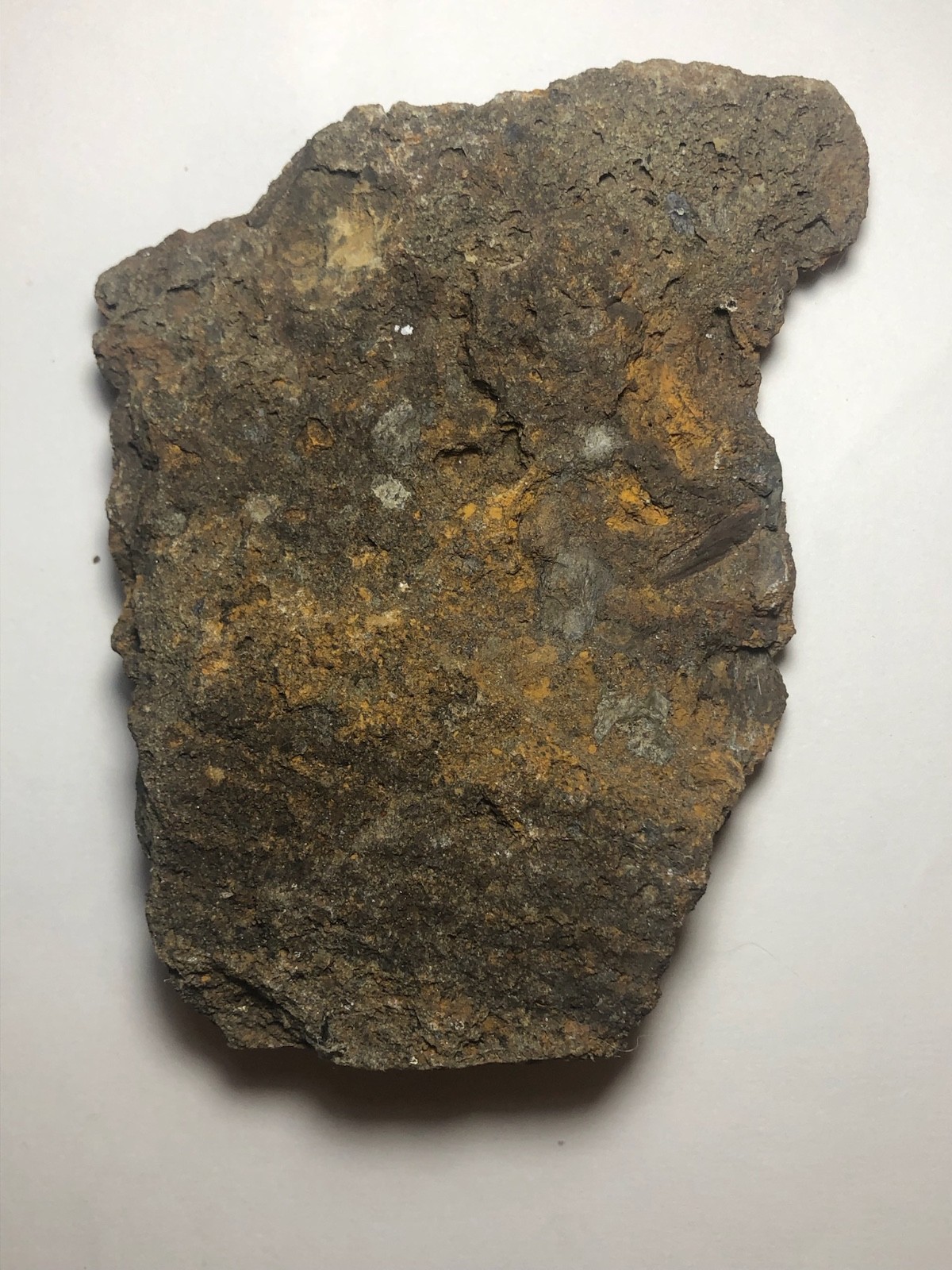 Rough Brown & Orange Mineral Rock Specimen PIllted Surface Sedimentary 374 g