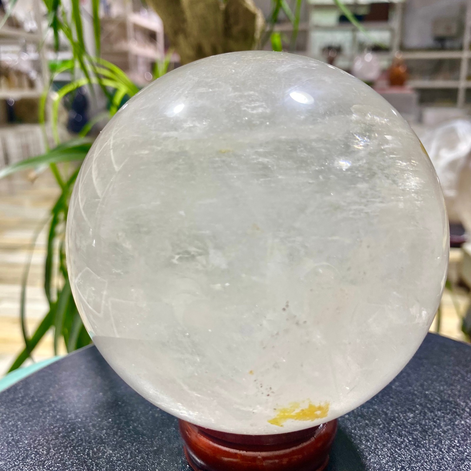 3.96LB white crystal transparent quartz crystal ball Reiki repair