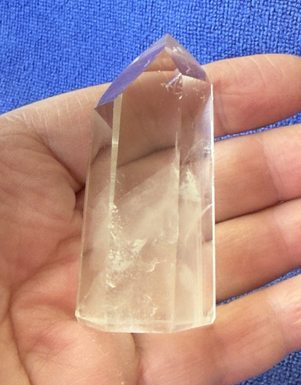 Clear Quartz Crystal With Multiple Phantoms