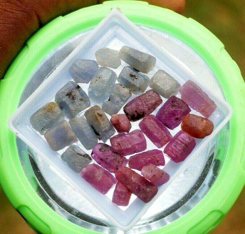 Certified 500 Cts Untreated Nailing Ruby & Sapphire Rough Lot Natural Crystals