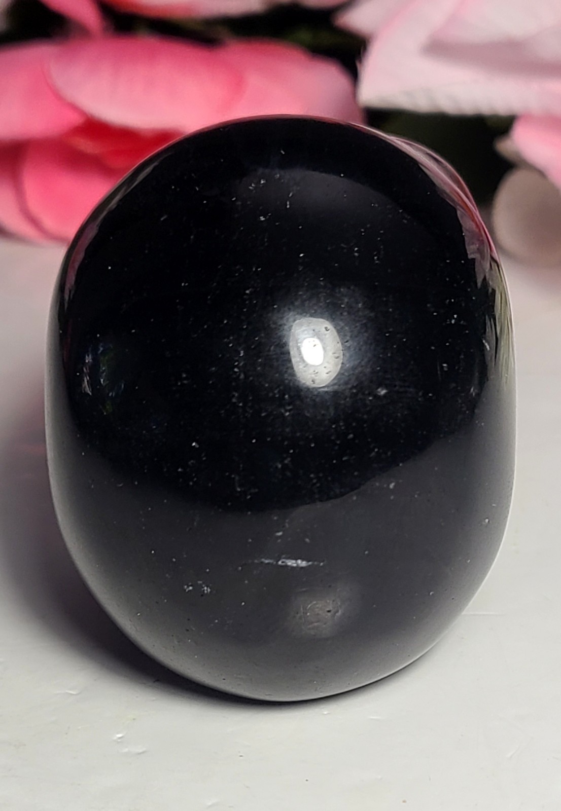 2.2″ 150g Gorgeous AA++ Silver Sheen Obsidian Skull Head Stone Crystal Reiki