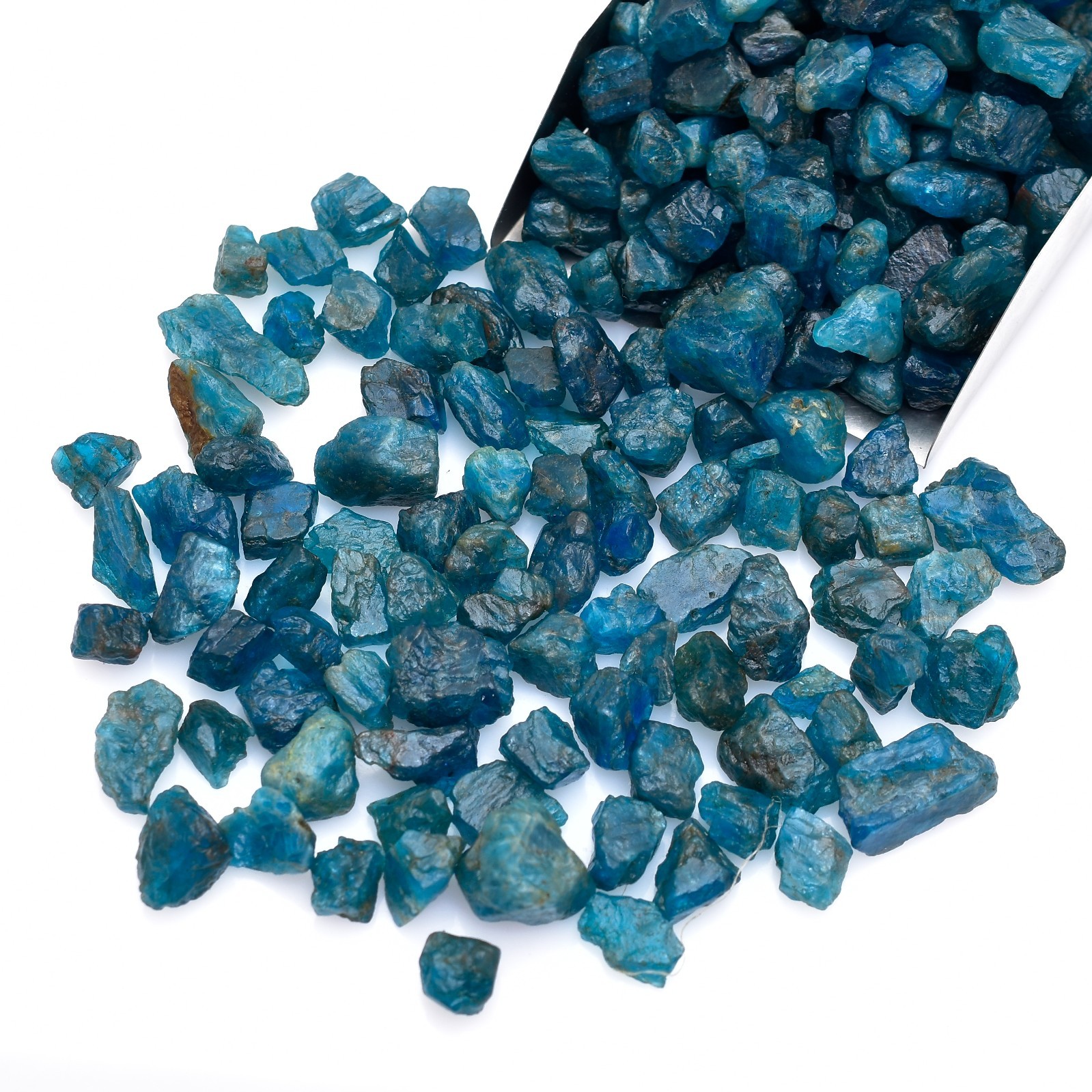 Raw Blue Apatite Gemstones – 7-14mm Natural Stones for Jewelry Making