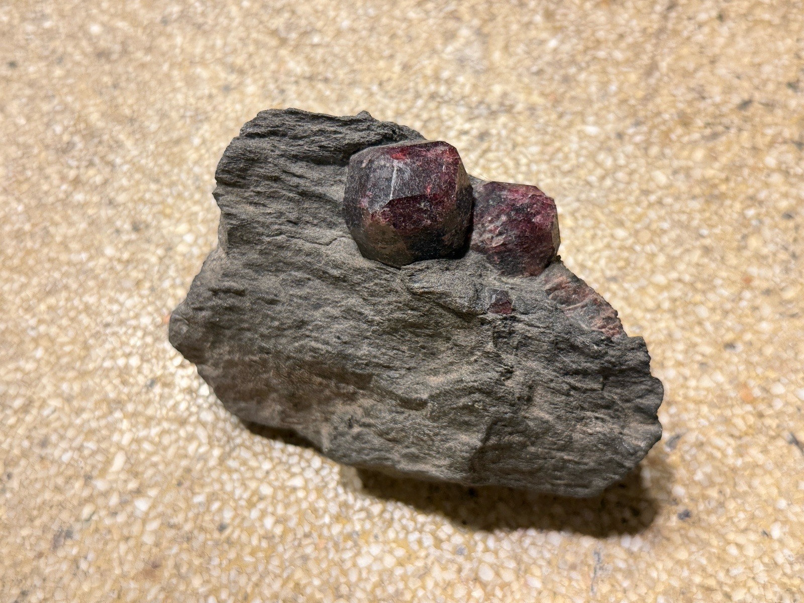 Garnet Mineral Gemstone In Matrix Medium Size Good Condition