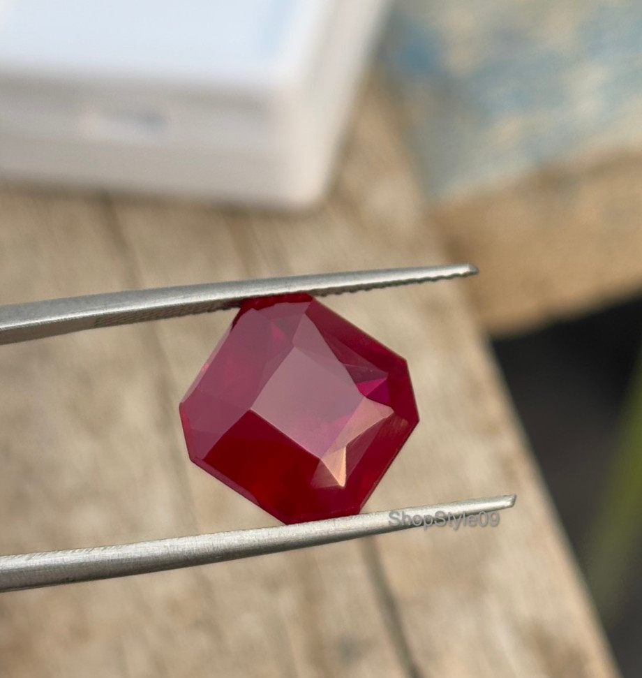 8.65 Ct Natural Red Ruby Radiant Cut Loose Gemstone 11×10.7×6.9mm Certif
