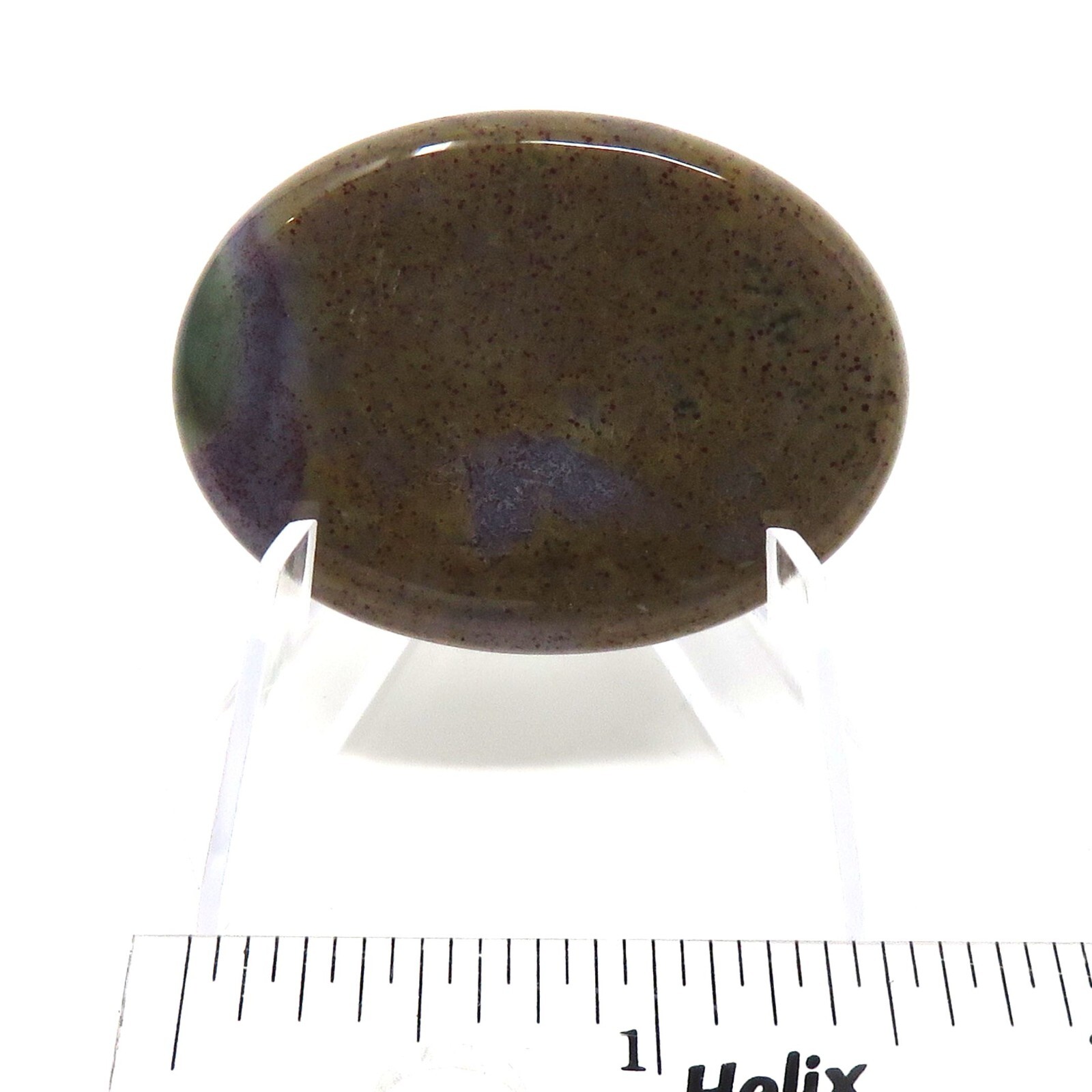 Indian Agate Worry Stone #201- 40mmX30mm or 1.5″x 1″ – 6mm Thick – Pocket Stone