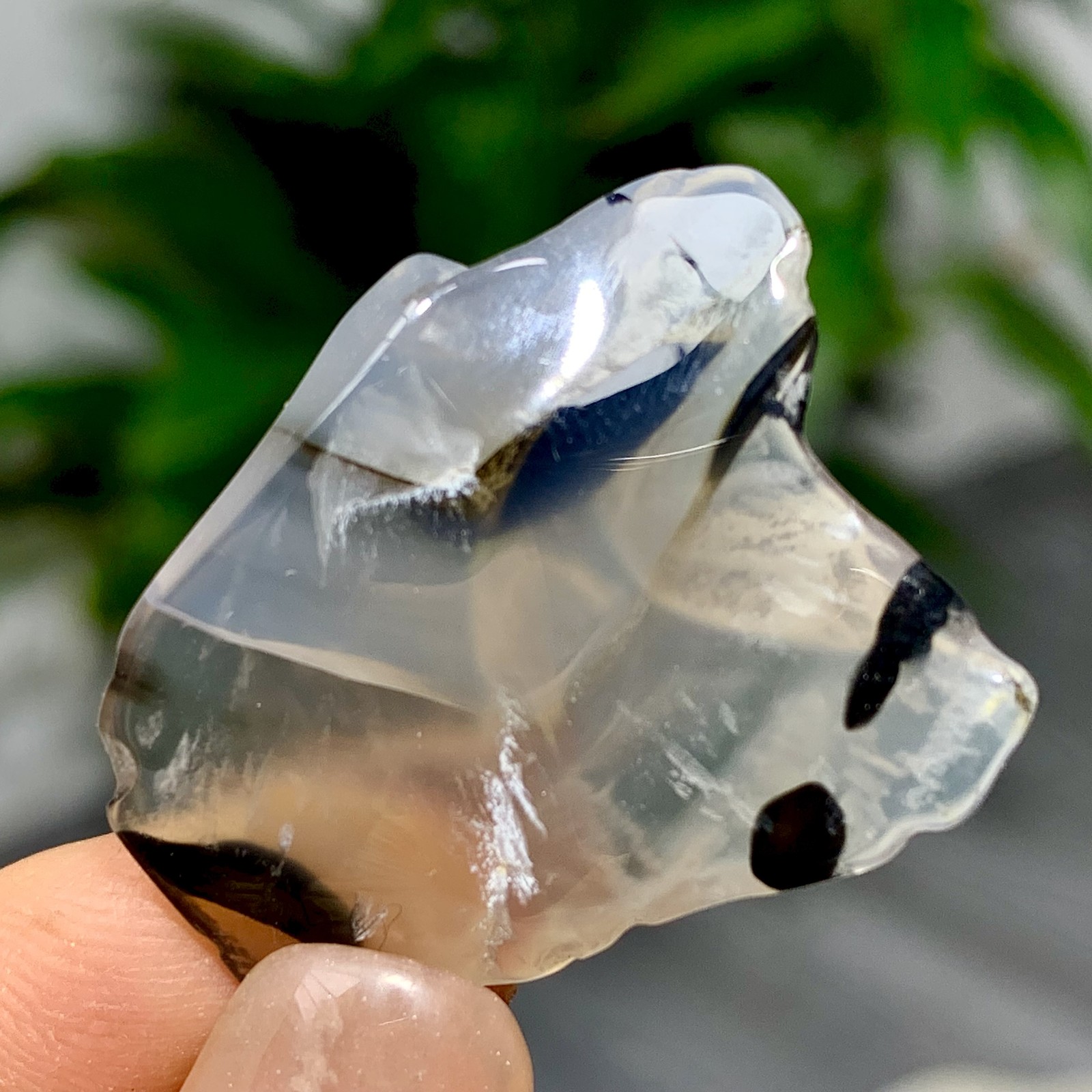 5G Natural volcanic rock agate slice quartz crystal polishing