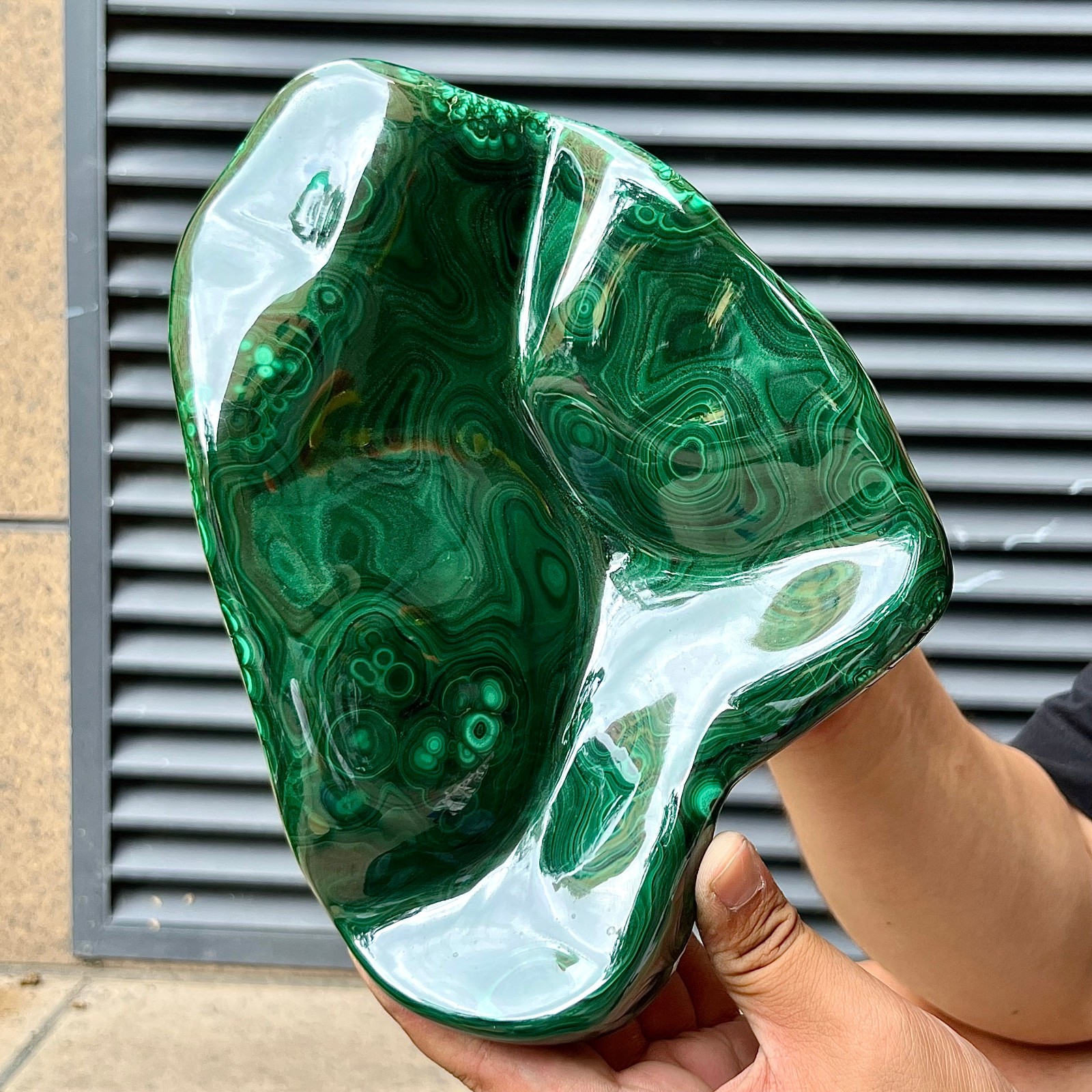 6.4 lb Natural Malachite Stone Polished Gift Display Decor Stone Art